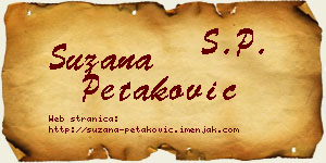 Suzana Petaković vizit kartica